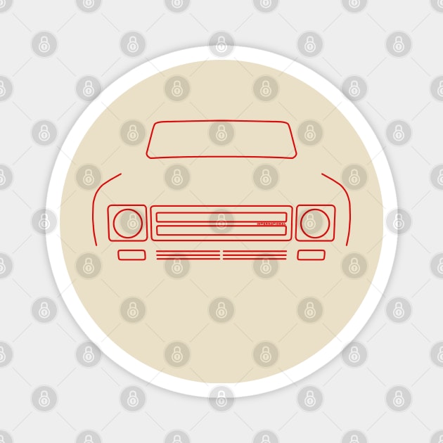 IH Scout II 4x4 1979 outline graphic (red) Magnet by soitwouldseem